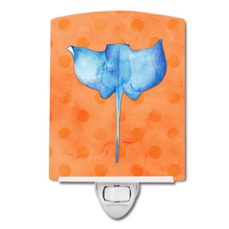 Sting Ray Orange Polkadot Ceramic Night Light BB8238CNL