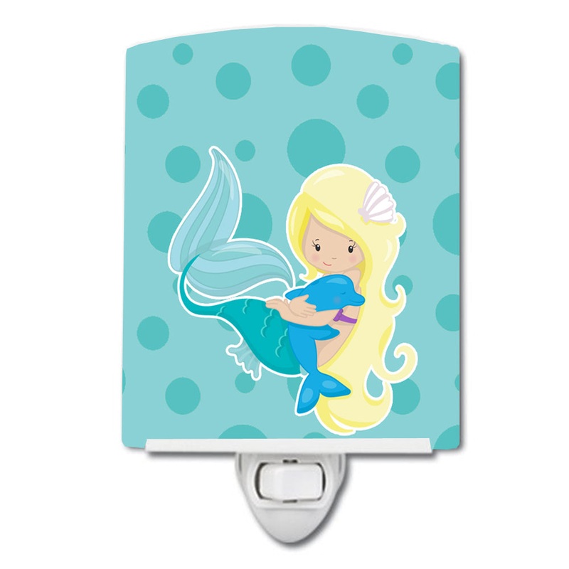 Beach Mermaid Blue Ceramic Night Light BB8820CNL