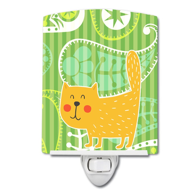 Cat on Paisley Ceramic Night Light BB6785CNL