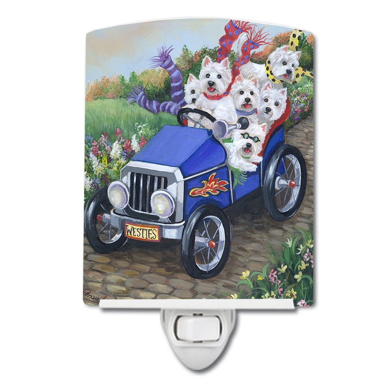 Westie Hot Rod Ceramic Night Light PPP3209CNL