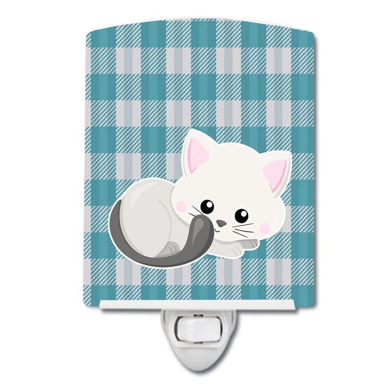 White Kitten Ceramic Night Light BB6883CNL
