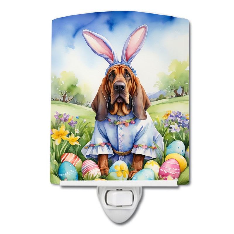 Bloodhound Easter Egg Hunt Ceramic Night Light