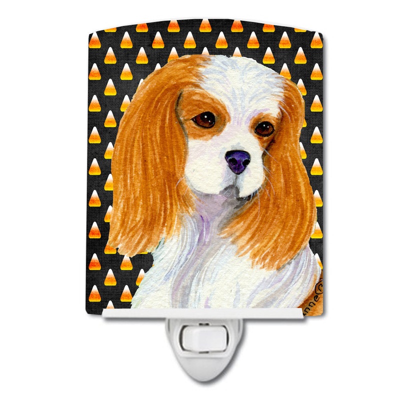 Cavalier Spaniel Candy Corn Halloween Portrait Ceramic Night Light SS4320CNL