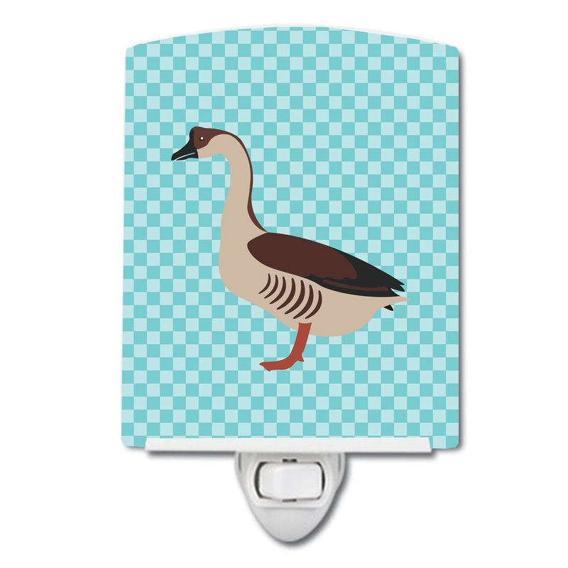 Chinese Goose Blue Check Ceramic Night Light BB8070CNL
