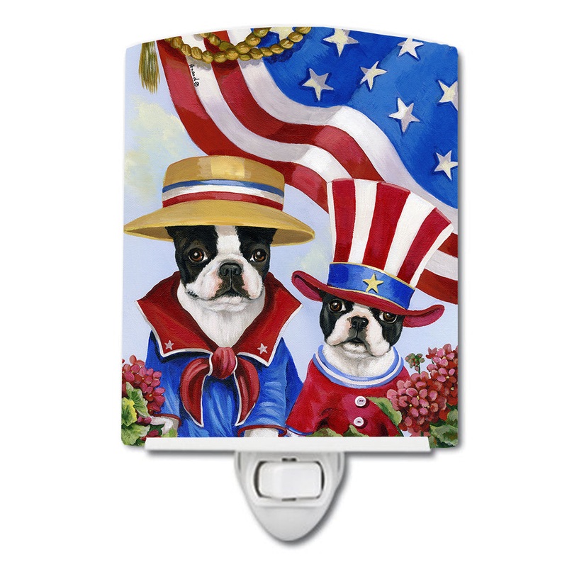 Boston Terrier USA Ceramic Night Light PPP3038CNL