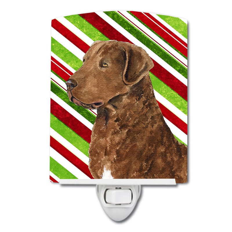 Chesapeake Bay Retriever Candy Cane Holiday Christmas Ceramic Night Light SS4600CNL