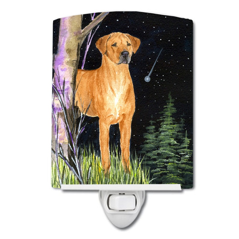 Starry Night Rhodesian Ridgeback Ceramic Night Light SS8479CNL