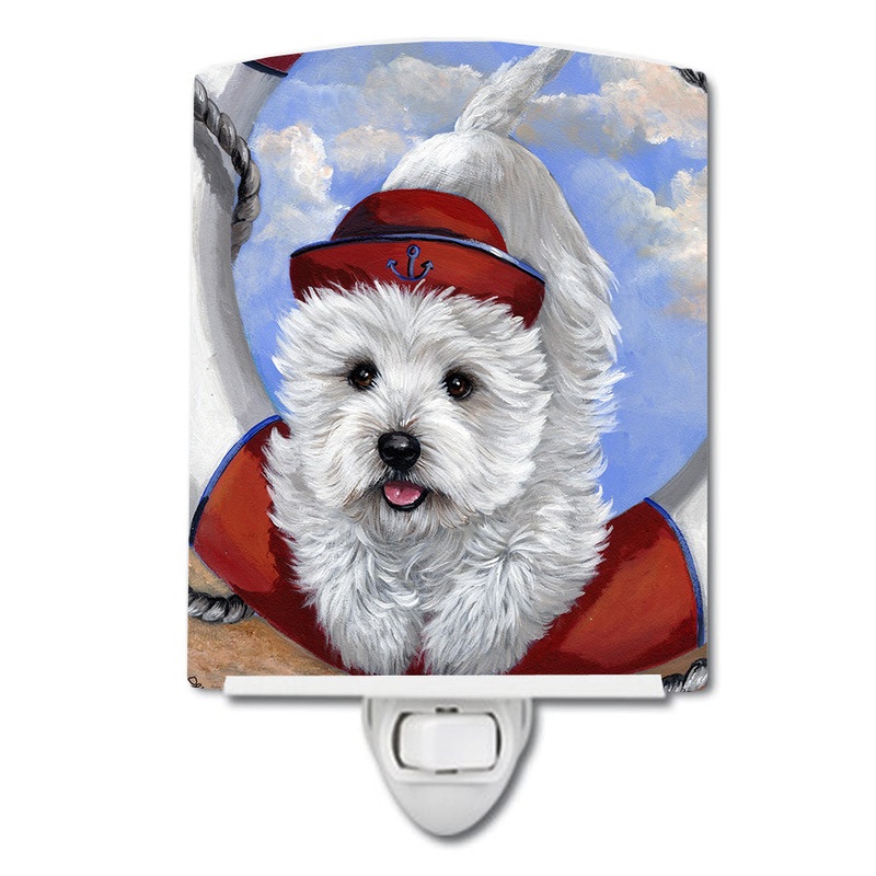 Westie Ahoy Sailor Ceramic Night Light PPP3197CNL