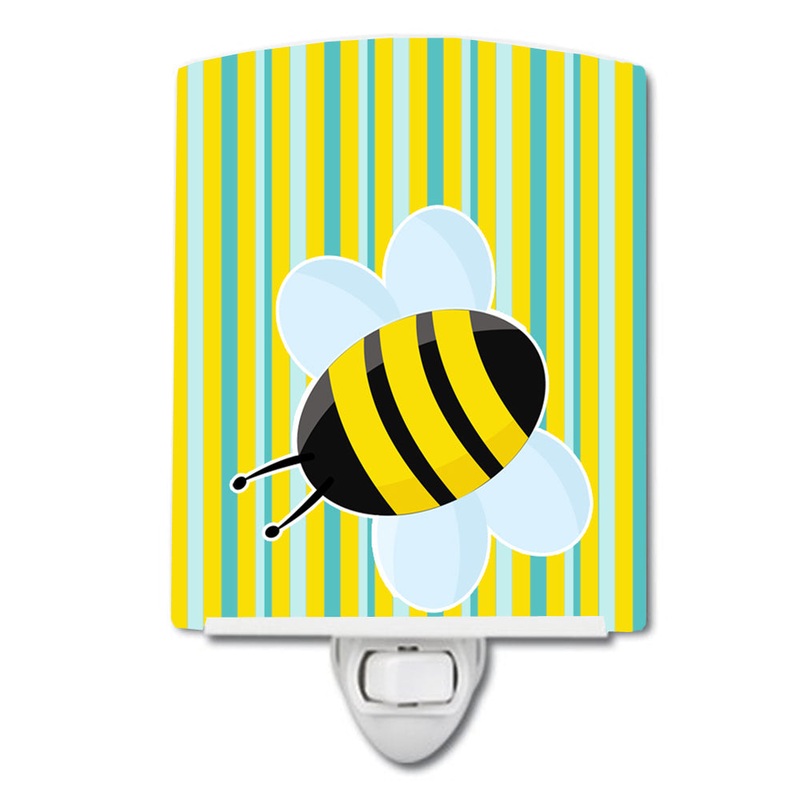 Bee on Stripes Ceramic Night Light BB8597CNL