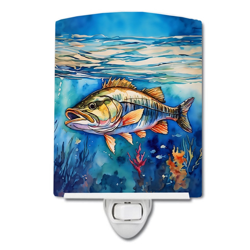 Striped Bass Ceramic Night Light