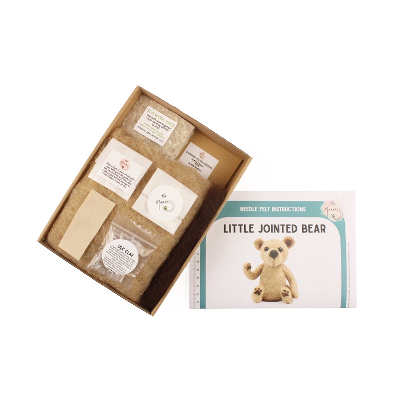 Felting Kit - Little Jointed Bear Needle Felt Kit