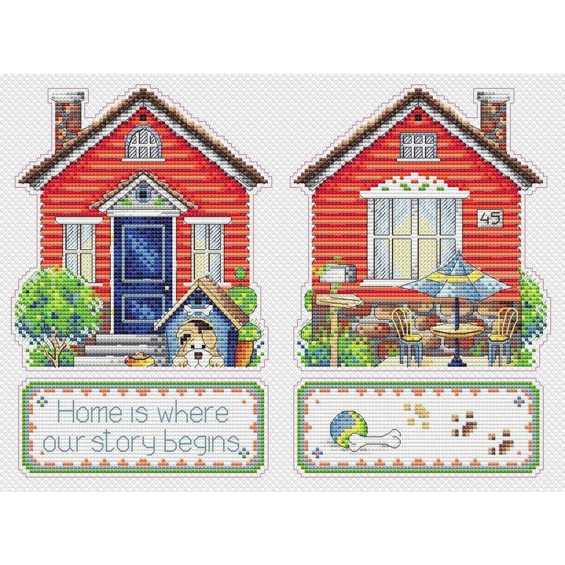 House P-493 / SR-493 Plastic Canvas Counted Cross Stitch Kit