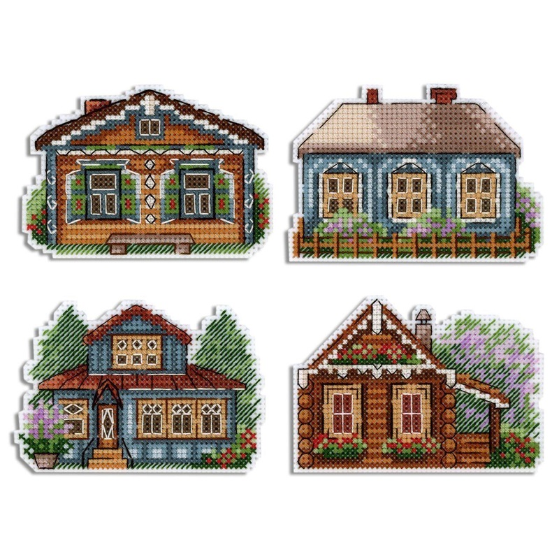 Houses. Magnets SR-706 Counted Cross Stitch Kit