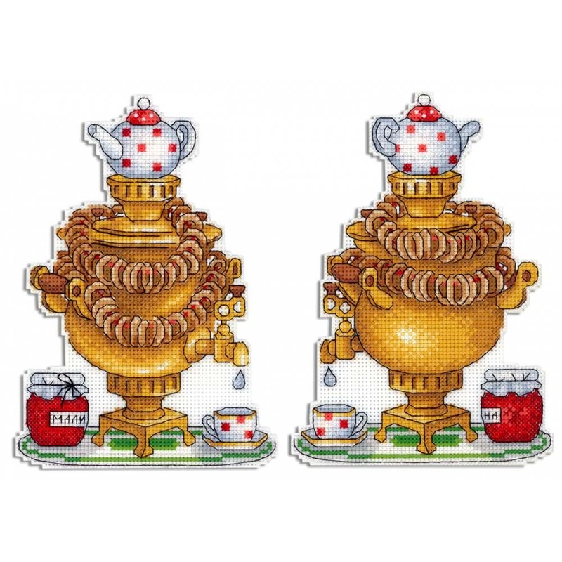 Tea Party P-416  Plastic Canvas Counted Cross Stitch Kit