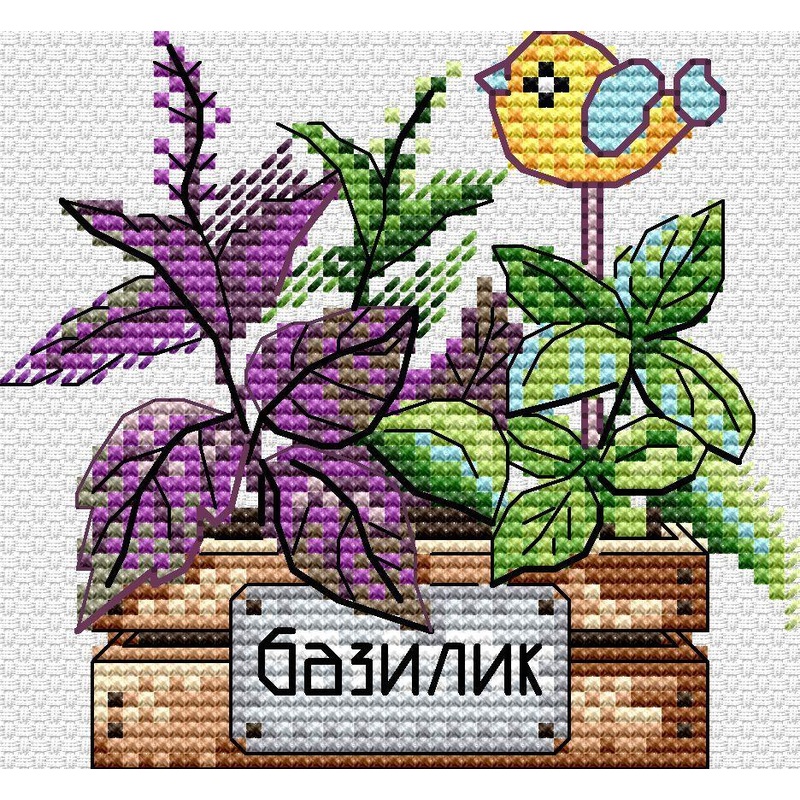 Basil SM-636 Counted Cross Stitch Kit