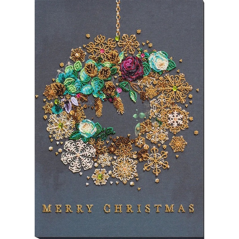 Bead Embroidery Kit - New year wreath AB-828