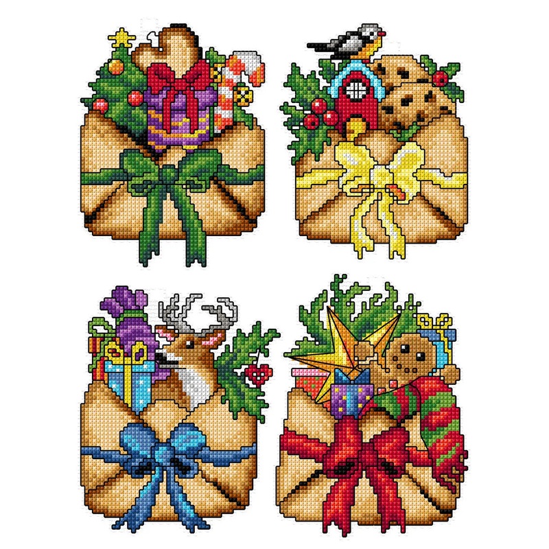 Christmas Letters 180CS Counted cross stitch kit with plastic canvas