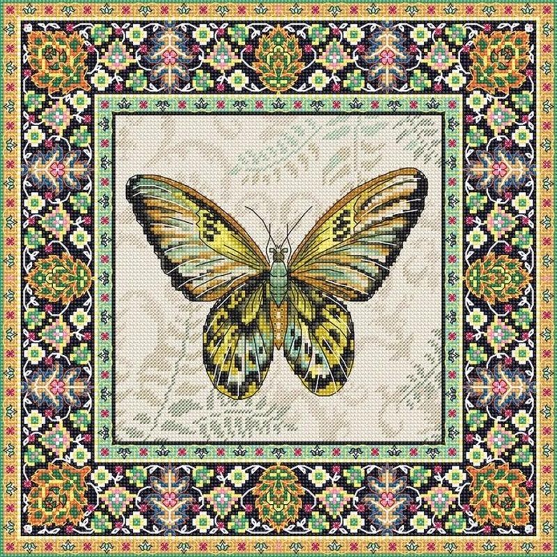 Counted Cross Stitch Kit Vintage Butterfly Leti981