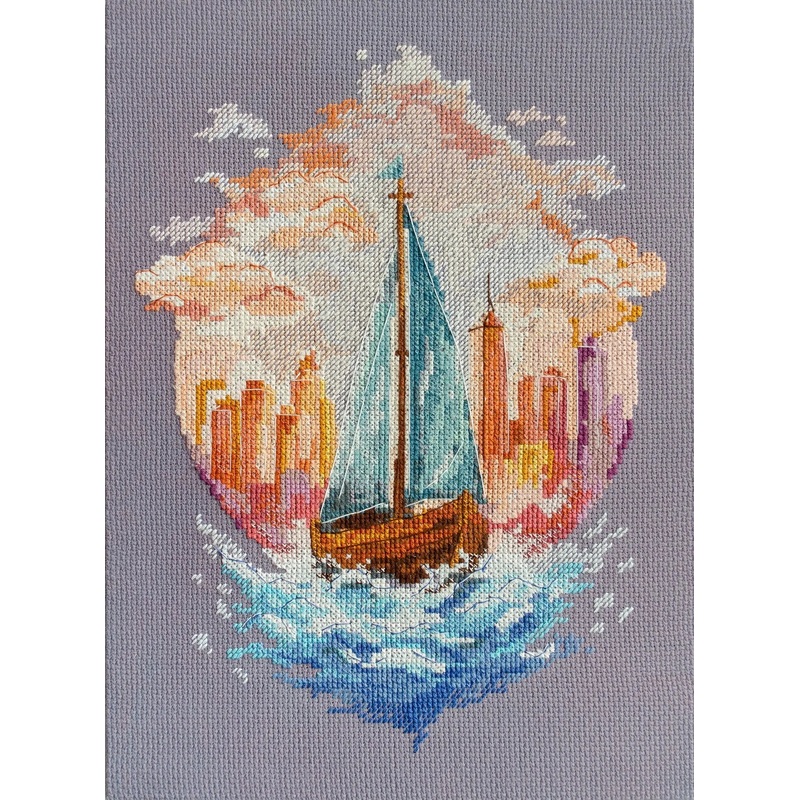 Cross-stitch kit - On the waves of adventure AH-231