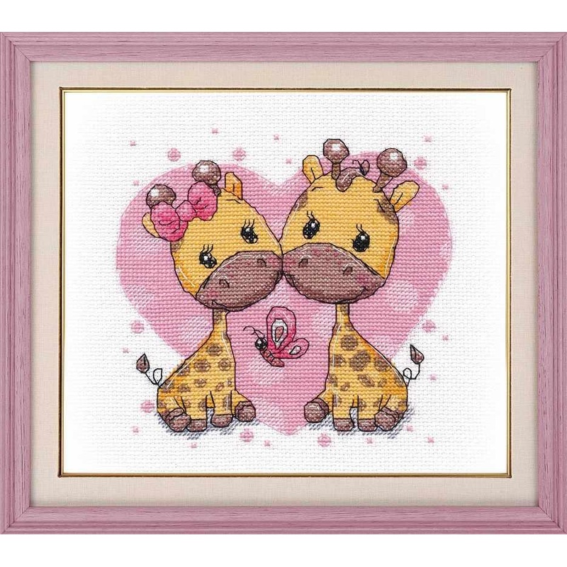 Giraffes in Love 1275 Counted Cross Stitch Kit