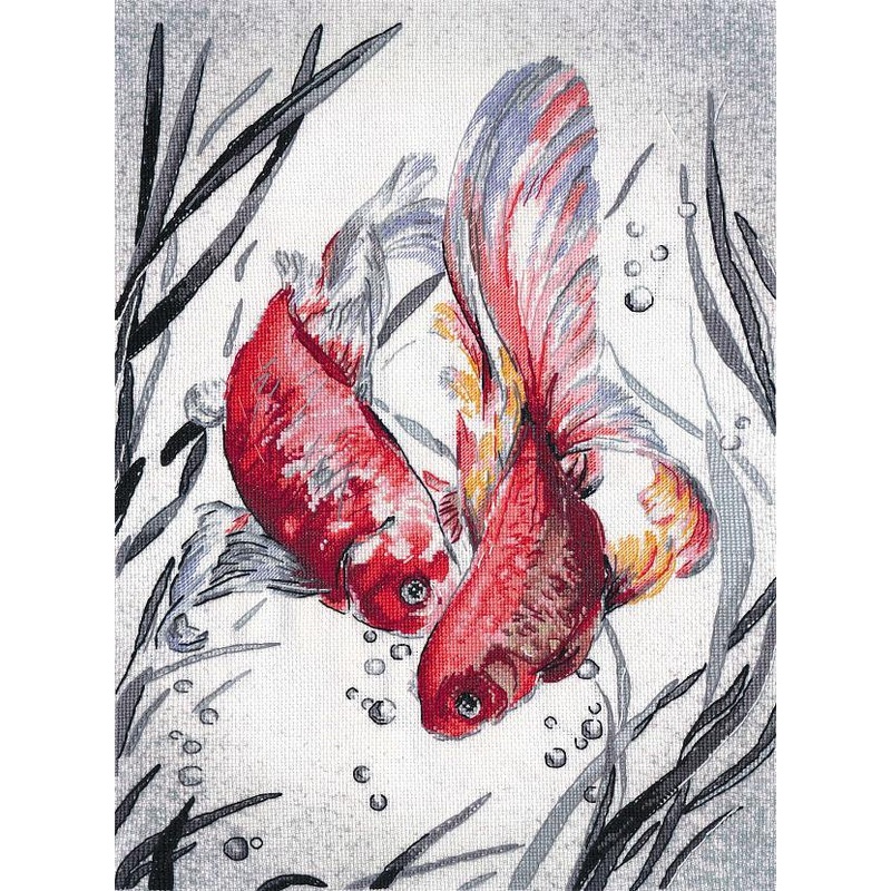 Golden Fishes PK-018 Counted Cross Stitch Kit