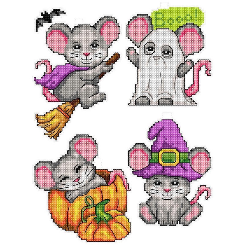 "Halloween Mouses" 102CS Counted Cross-Stitch Kit