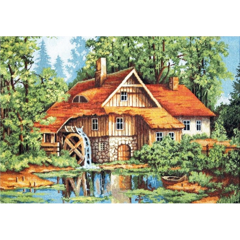 Mill in the Forest B480L Counted Cross-Stitch Kit