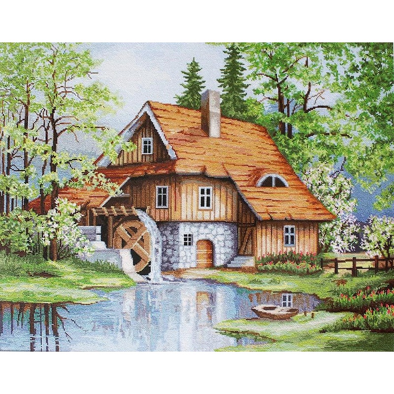 Spring landscape B492L Counted Cross-Stitch Kit