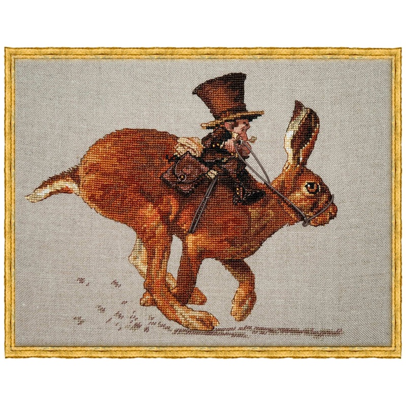 The Hare and the Postman 72-M011 K Counted Cross Stitch Kit