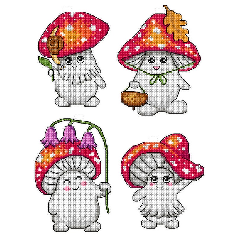 Toadstool 188CS Counted cross stitch kit with plastic canvas