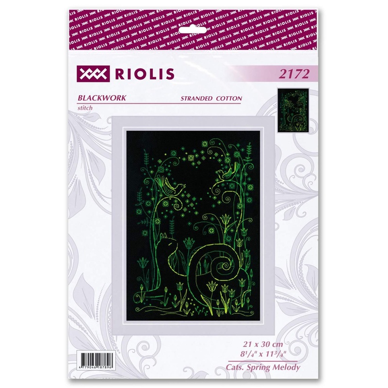 Cats. Spring Melody R2172 Counted Cross Stitch Kit