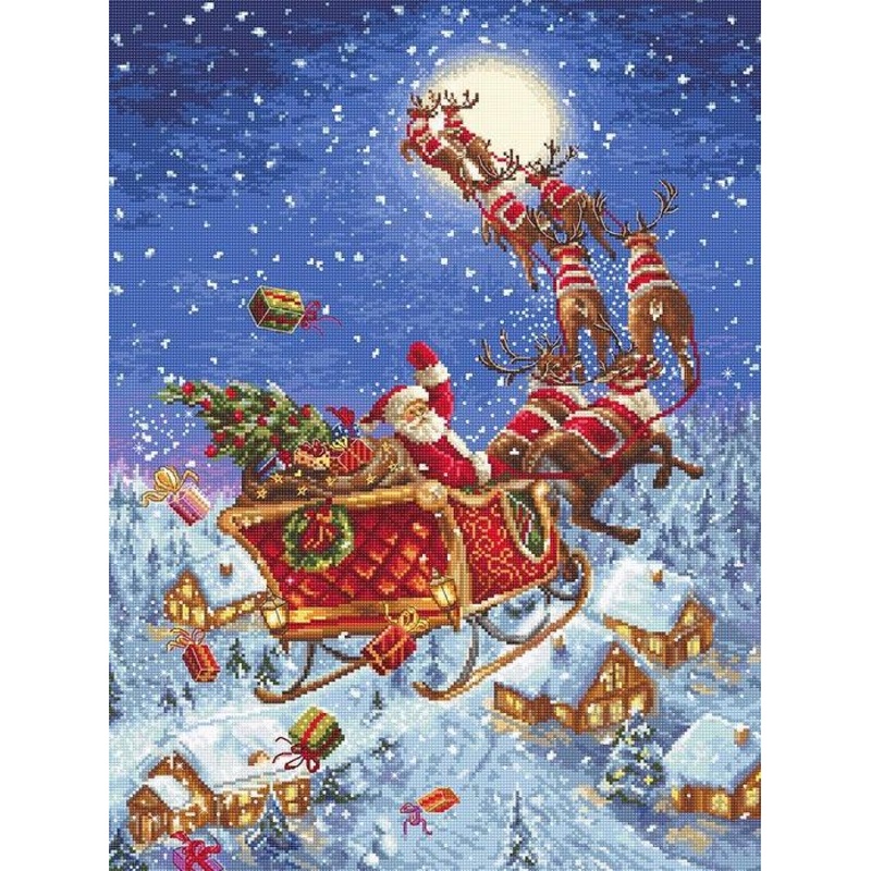 Counted Cross Stitch Kit The reindeers on their way! Leti958