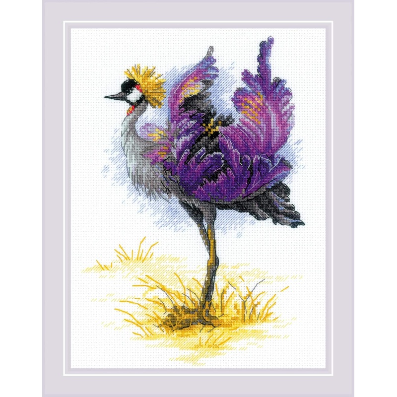 Crowned Crane R2212 Counted Cross Stitch Kit