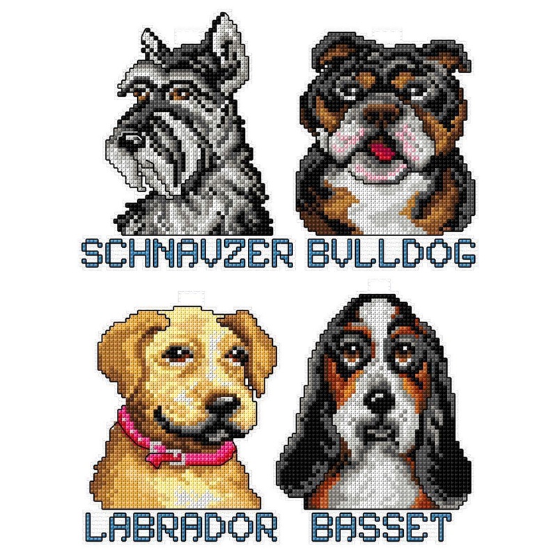 "Favorite Dogs" 104CS Counted Cross-Stitch Kit