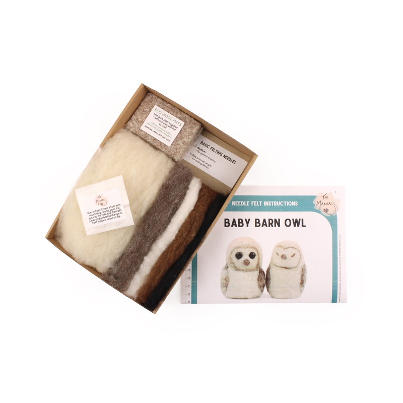 Felting Kit - Baby Barn Owl Needle Felt Kit