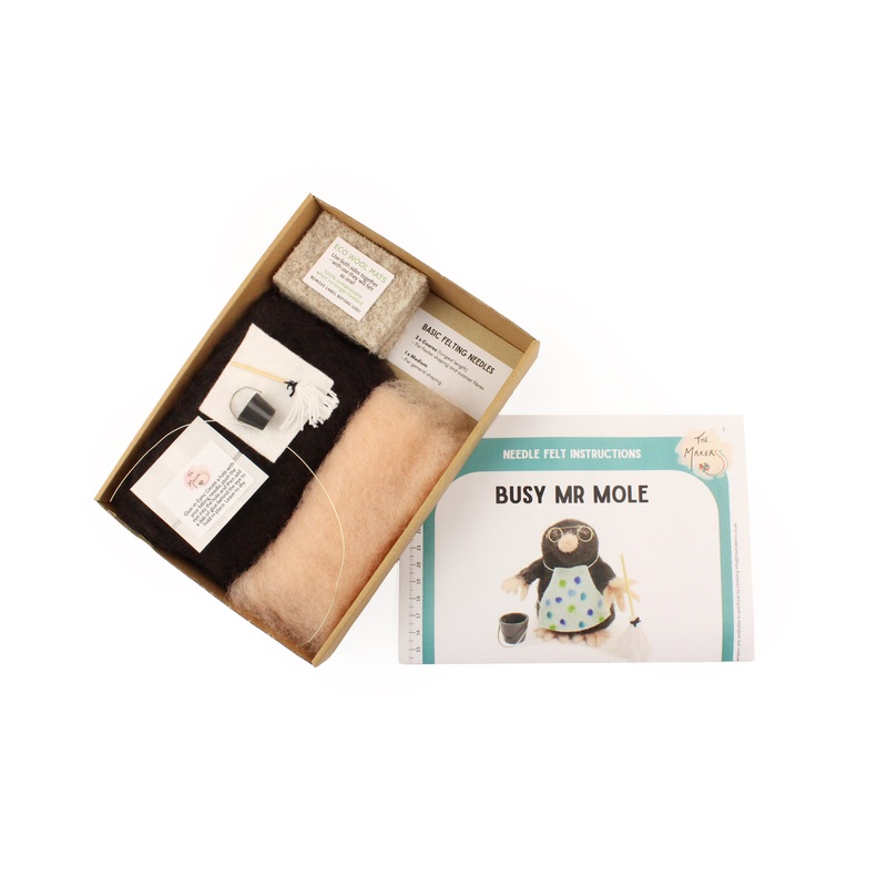 Felting Kit - Busy Mr Mole Needle Felt Kit