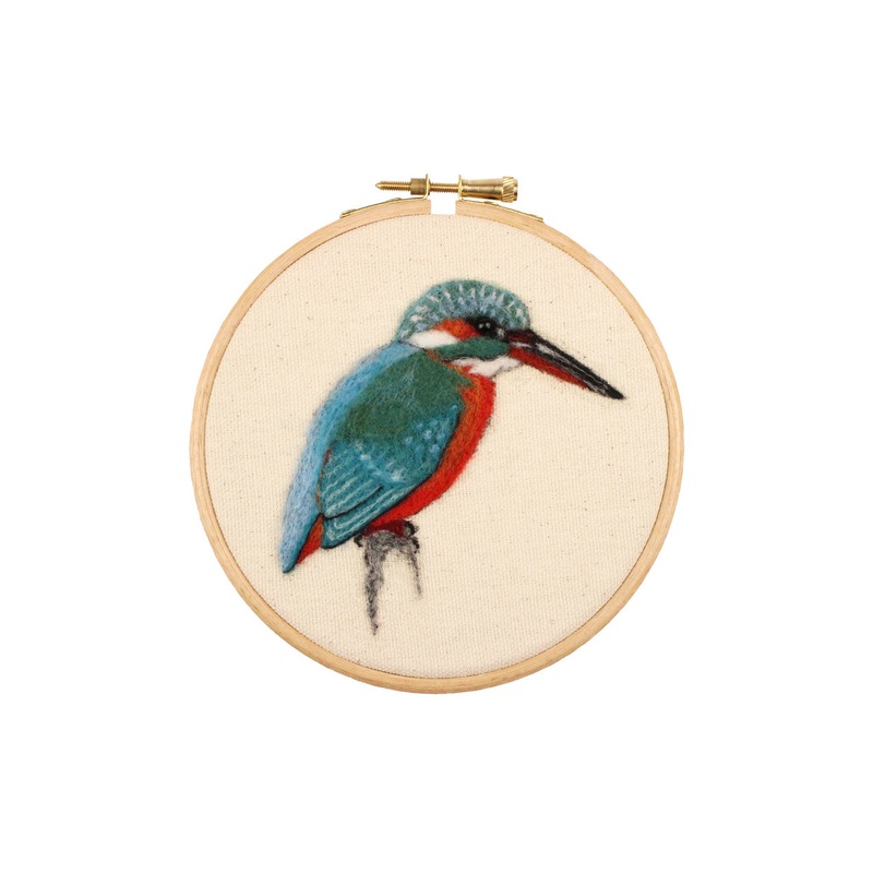 Felting Kit - Kingfisher 2D Kit. In Support of RSPB Charity