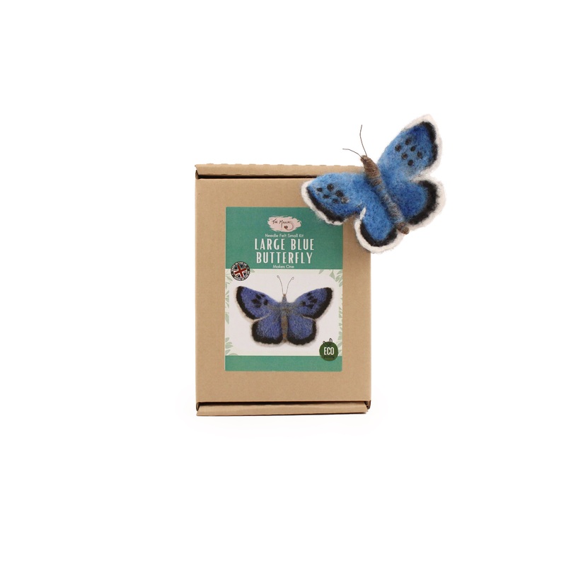 Felting Kit - Large Blue Butterfly Needle Felt Kit
