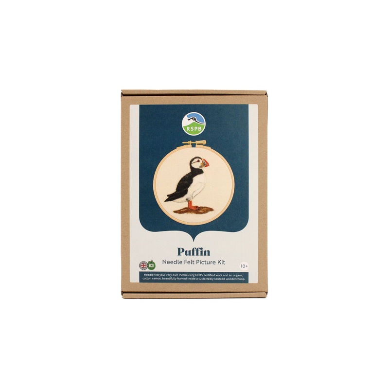 Felting Kit - Puffin 2D Kit. In Support of RSPB Charity