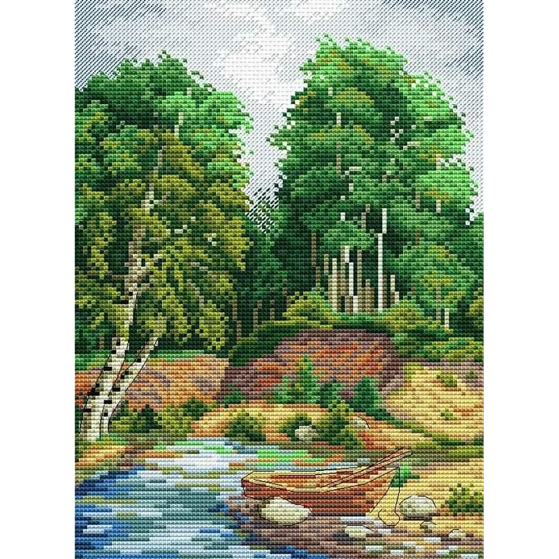 On The River Bank SM-132  Counted Cross Stitch Kit
