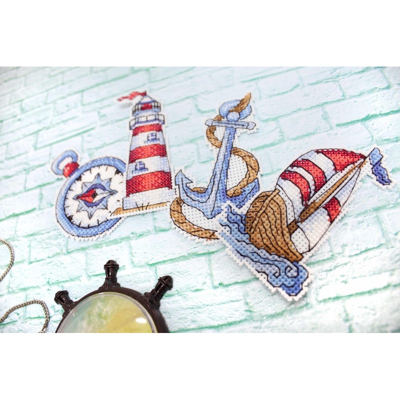 Sea Mood P-275 / SR-275  Plastic Canvas Counted Cross Stitch Kit