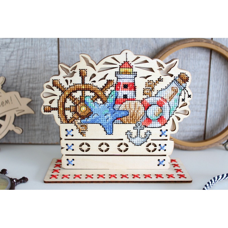 Sea Treasures O-037 Counted Cross Stitch Kit on Plywood