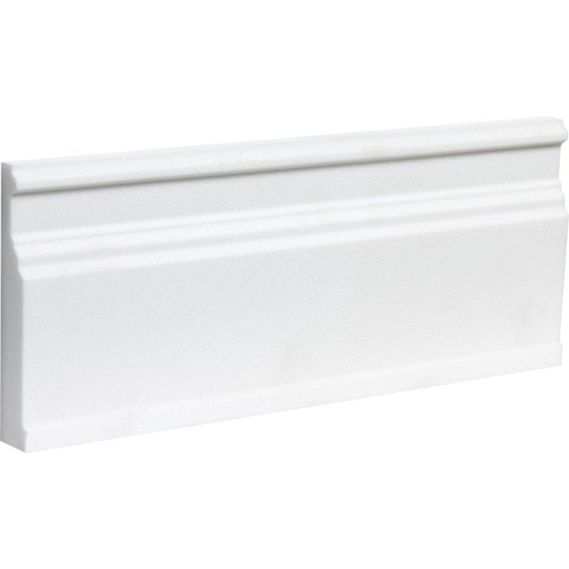 Winslow White 5 1/16"x12" Polished Base Marble Molding