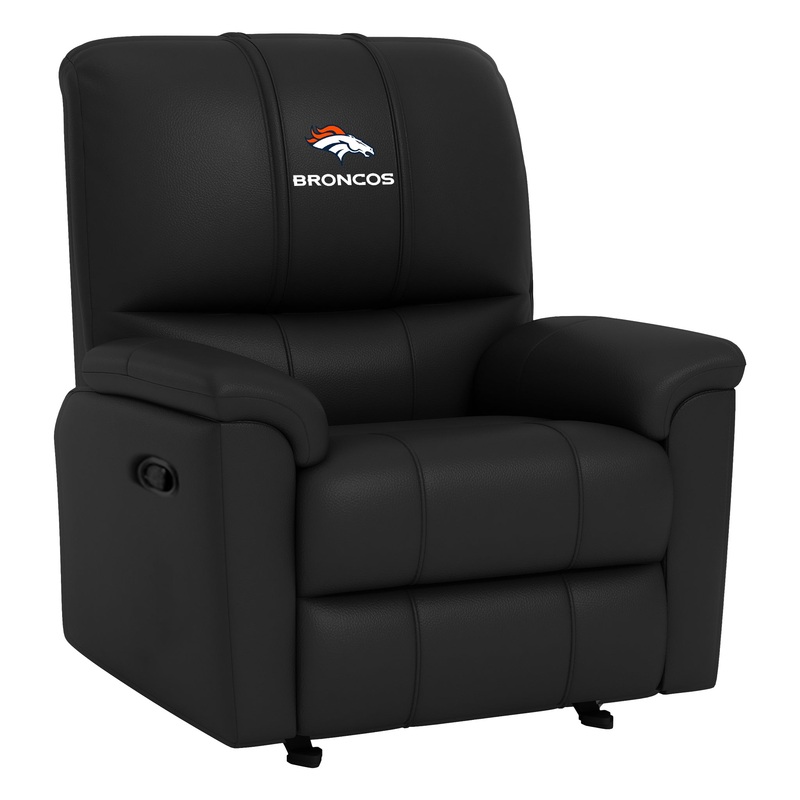 Rocker Recliner with Denver Broncos Secondary Logo