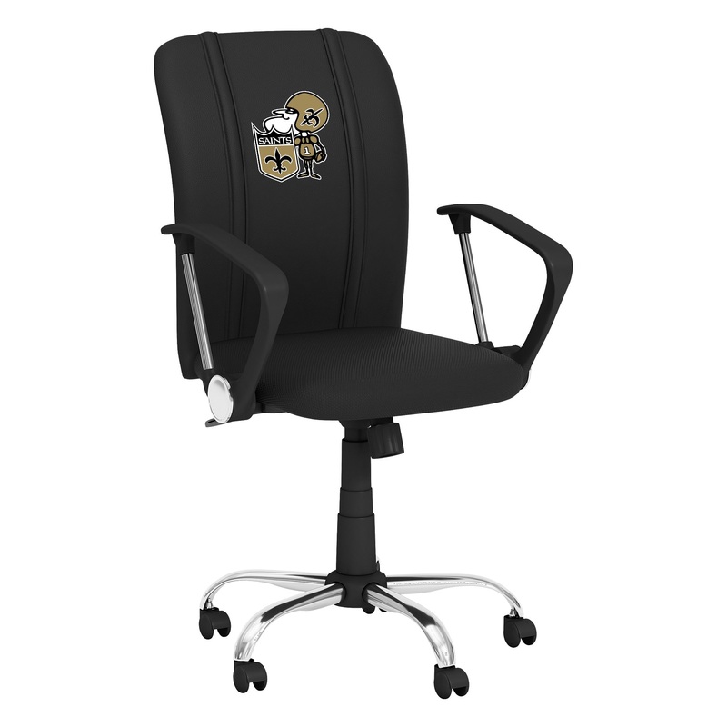 Curve Task Chair with New Orleans Saints Classic Logo
