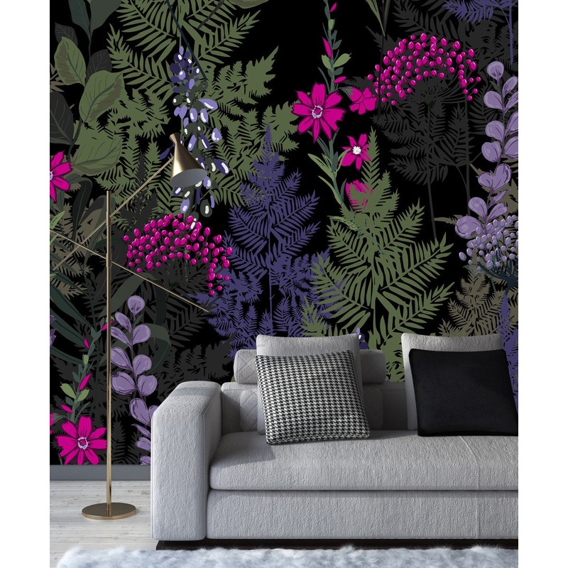 Elegant Forest Flowers Wallpaper Chic
