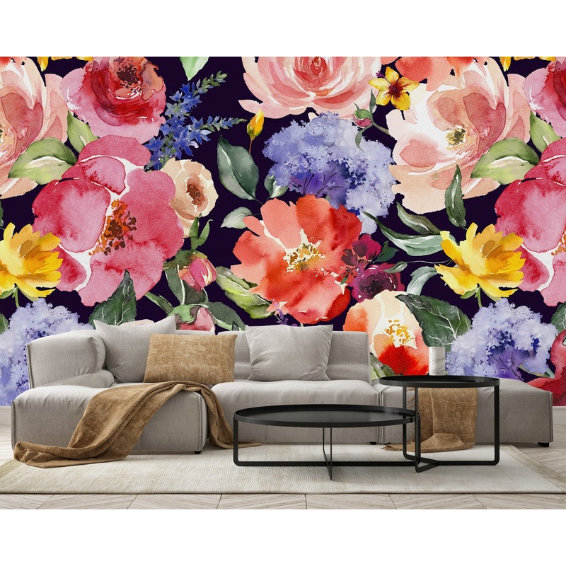 Multicolored Flowers Wallpaper