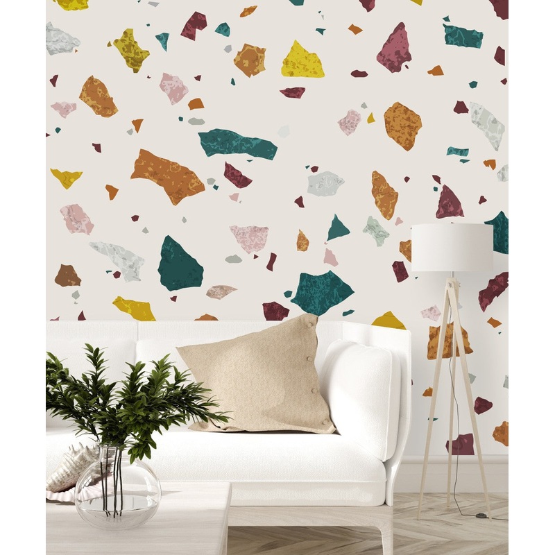 Voguish Multicolored Dots Wallpaper Chic