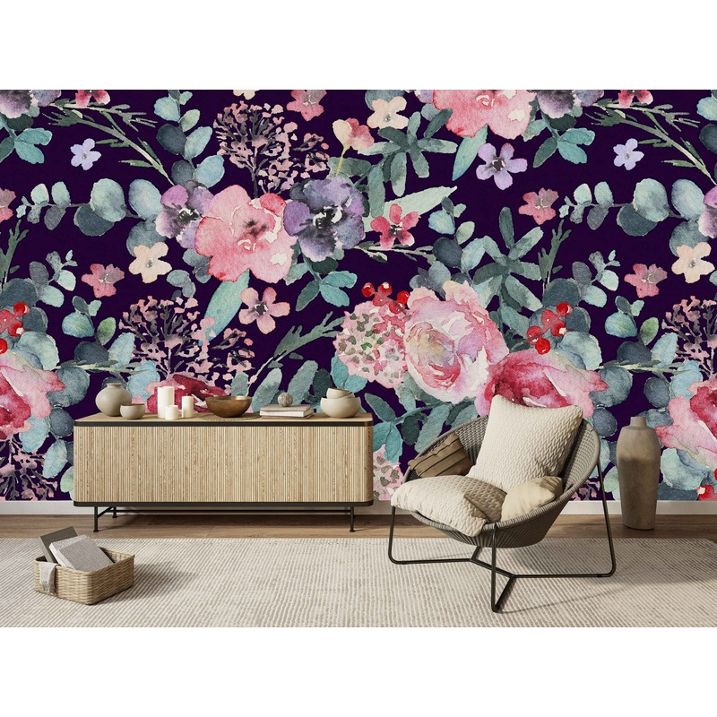 Watercolored Flowers Wallpaper