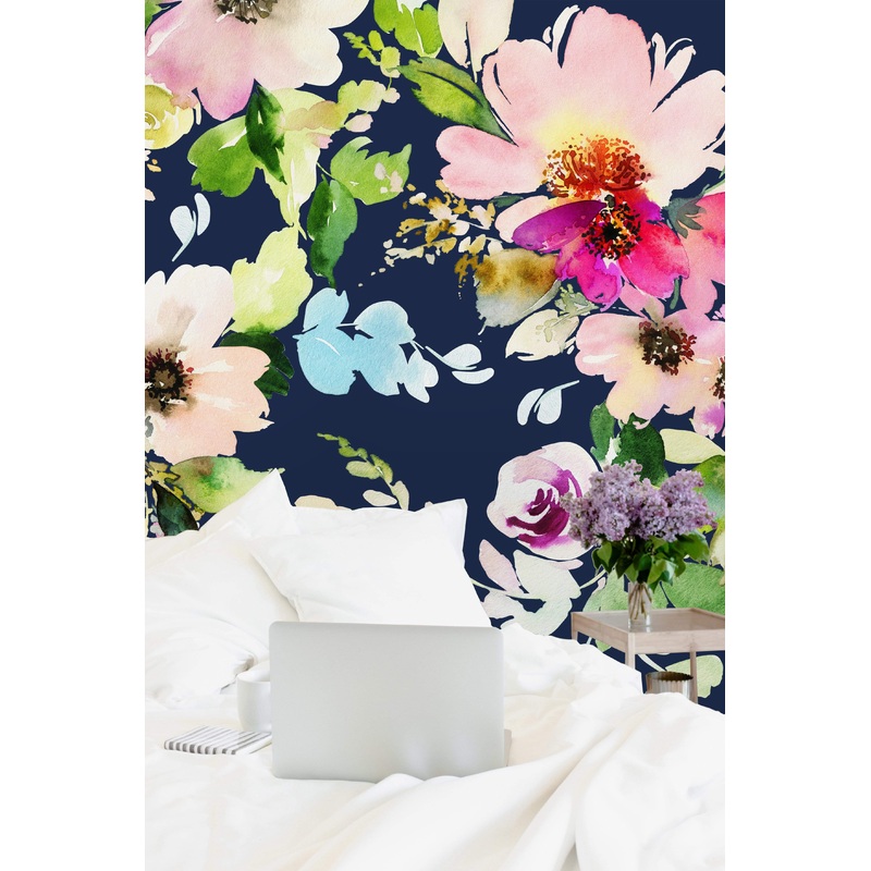 Blossoms Watercolor Wallpaper Mural